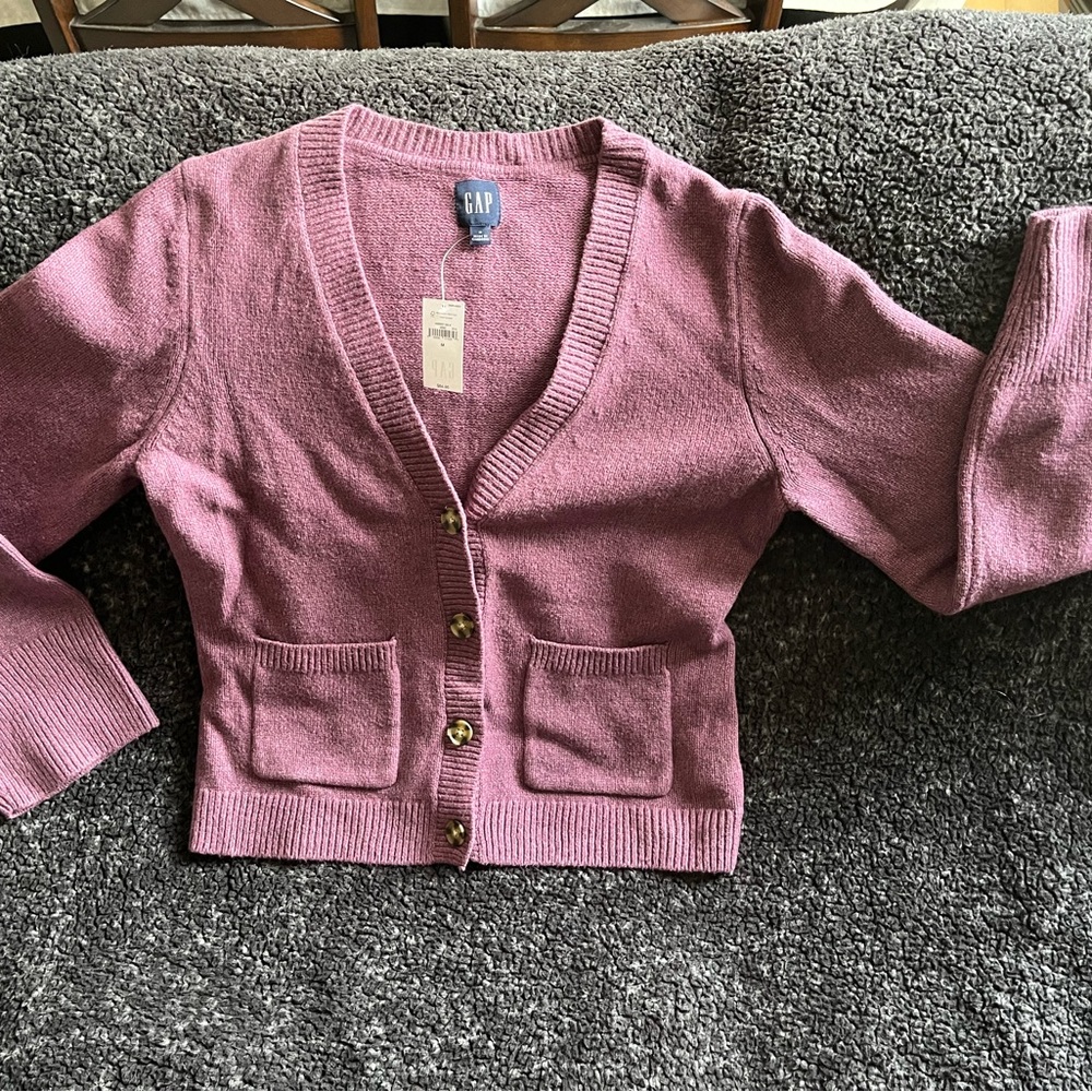 Cardigan from GAP cropped purple